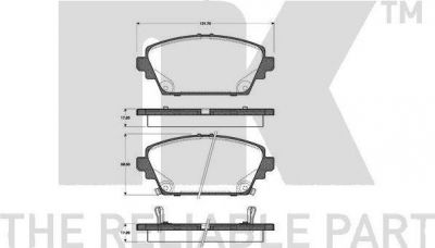 NK 222630 Комплект дисковых тормозных колодок 222630