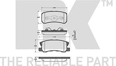 NK 223025 Комплект дисковых тормозных колодок 223025