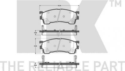 NK 223232 комплект тормозных колодок, дисковый тормоз на MAZDA 626 IV Hatchback (GE)