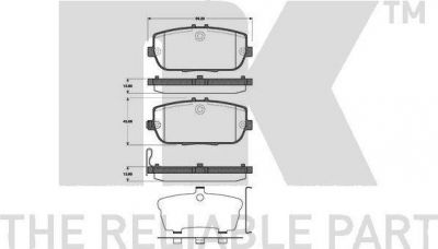 NK 223253 комплект тормозных колодок, дисковый тормоз на MAZDA MX-5 III (NC)