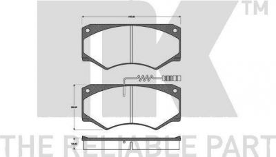 NK 223317 Комплект дисковых тормозных колодок 223317
