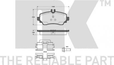 NK 223333 Комплект тормозных колодок, диско