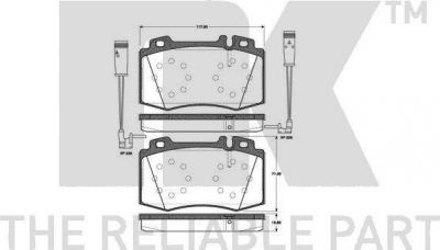 NK 223347 Комплект дисковых тормозных колодок 223347