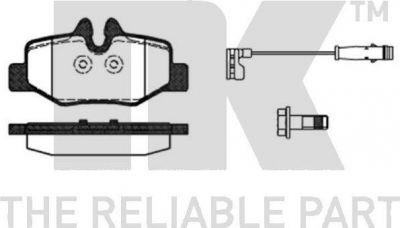 NK 223352 комплект тормозных колодок, дисковый тормоз на MERCEDES-BENZ VIANO (W639)