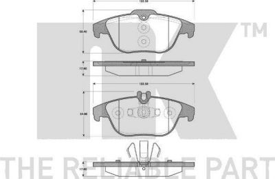 NK 223369 комплект тормозных колодок, дисковый тормоз на MERCEDES-BENZ C-CLASS T-Model (S204)