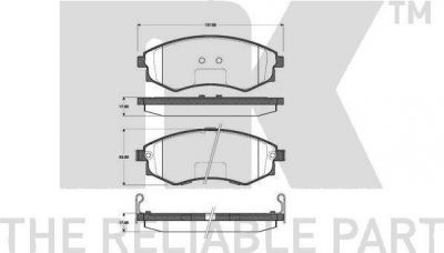 NK 223407 комплект тормозных колодок, дисковый тормоз на SSANGYONG KORANDO (KJ)
