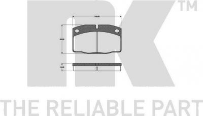 NK 223602 комплект тормозных колодок, дисковый тормоз на OPEL KADETT E Combo (38_, 48_)