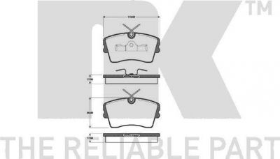 NK 223605 комплект тормозных колодок, дисковый тормоз на OPEL MONZA A (22_)