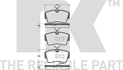 NK 223610 комплект тормозных колодок, дисковый тормоз на OPEL SENATOR B (29_)