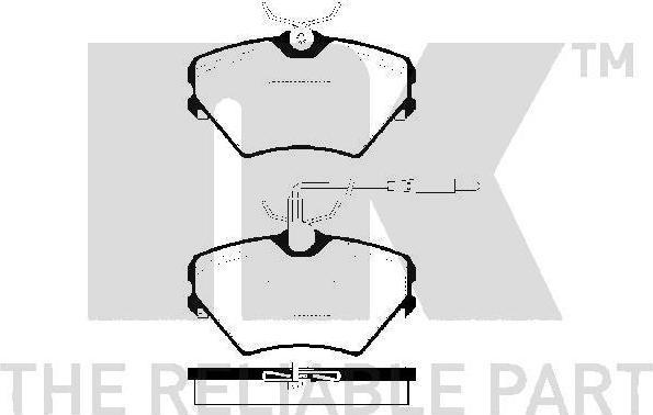 NK 223937 комплект тормозных колодок, дисковый тормоз на RENAULT LAGUNA I (B56_, 556_)