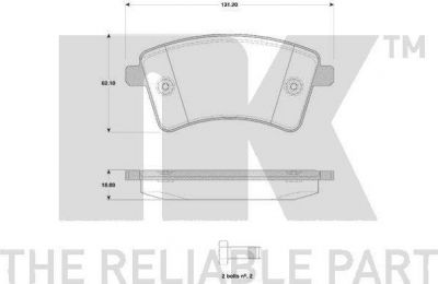 NK 223959 комплект тормозных колодок, дисковый тормоз на RENAULT KANGOO Express (FW0/1_)