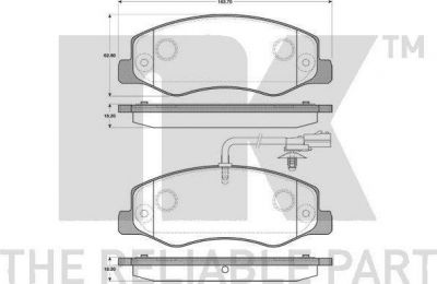NK 223965 комплект тормозных колодок, дисковый тормоз на OPEL MOVANO B фургон
