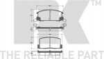 NK 224511 комплект тормозных колодок, дисковый тормоз на TOYOTA MR 2 III (ZZW3_)