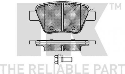 NK 2247101 комплект тормозных колодок, дисковый тормоз на SKODA OCTAVIA (1Z3)