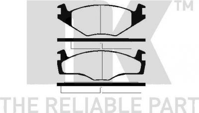 NK 224716 комплект тормозных колодок, дисковый тормоз на VW SCIROCCO (53B)