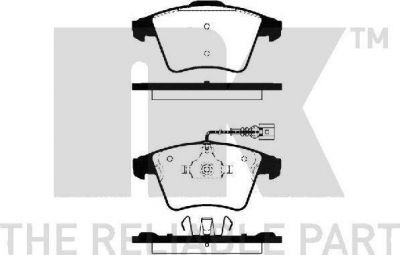 NK 224762 комплект тормозных колодок, дисковый тормоз на VW MULTIVAN V (7HM, 7HN, 7HF, 7EF, 7EM, 7EN)