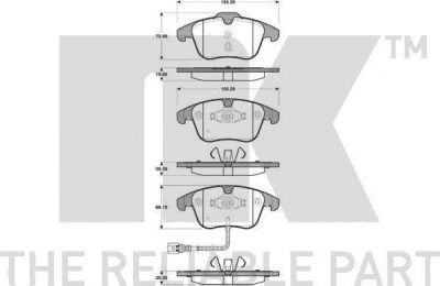 NK 224795 комплект тормозных колодок, дисковый тормоз на VW TIGUAN (5N_)