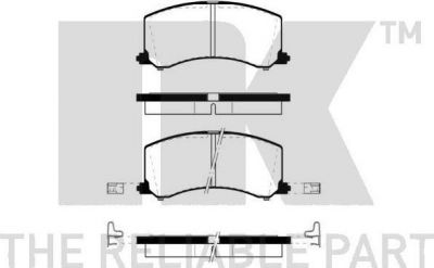 NK 225207 комплект тормозных колодок, дисковый тормоз на SUZUKI BALENO Наклонная задняя часть (EG)