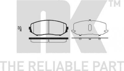 NK 225220 комплект тормозных колодок, дисковый тормоз на SUZUKI GRAND VITARA II (JT)