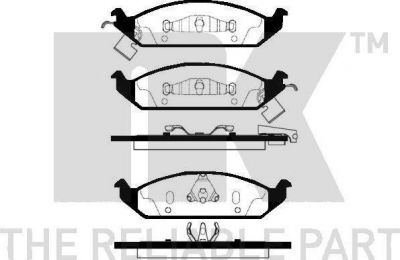 NK 229324 комплект тормозных колодок, дисковый тормоз на CHRYSLER STRATUS кабрио (JX)