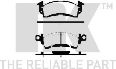 NK 229965 комплект тормозных колодок, дисковый тормоз на CHEVROLET CAPRICE CLASSIC седан (1BL_)