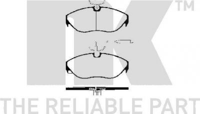 NK 229974 комплект тормозных колодок, дисковый тормоз на PEUGEOT BOXER автобус (230P)