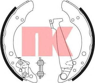 NK 2799520 Комплект барабанных тормозных колодок 2799520