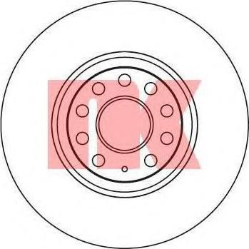 NK 3147115 Диск тормозной передний «алюминизированный» / SEAT Leon,SKODA Octavia,Superb;VW Eos,Golf-V,Jetta-III,Tiguan,Touran;Passat-VI (25.0-312) 09/05~