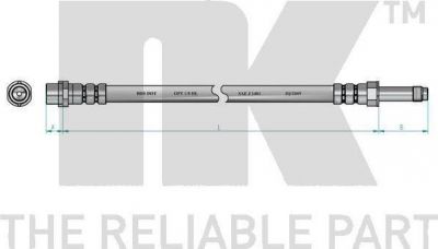 NK 8547134 Шланг тормозной AUDI A4/A5 07- передний лев./прав.