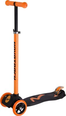 Novatrack 120RAINBOW.OR8 Самокат-кикборд 3-х колесный RainBow, подростковый, max 60кг, оранжевый 126179