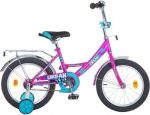 Велосипед детский с боковыми колесами Novatrack Urban 16 quot; (2016), рама сталь 16 quot;, вишневый