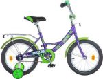 Велосипед детский с боковыми колесами Novatrack Urban 16 quot; (2016), рама сталь16 quot;, фиолетовый