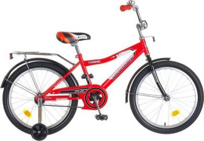 Велосипед детский с боковыми колесами Novatrack Cosmic 20 quot; (2016), рама сталь 20 quot;, красный