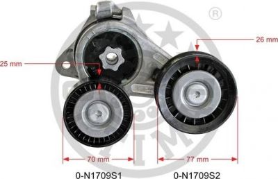 Optimal 0-N1709 натяжитель ремня, клиновой зубча на FORD FOCUS II седан (DA_)