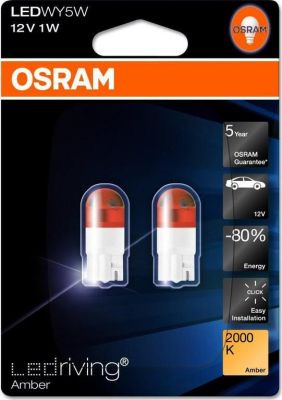 OSRAM Лампа светодиодная OSRAM 12V 1W2850WW-02B W5W диодная 4000к Warm White Premium (N0177532, 2850WW-02B)
