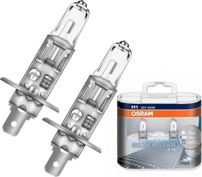 OSRAM Лампа OSRAM H1 12V 55W64150SV2-DUOBOX H1 55W +50% (N000000000268, 64150SV2-DUOBOX)