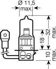 OSRAM Лампа OSRAM H3 24V 70W 1шт 64156-01B H3 70W 24V (64156-01B)