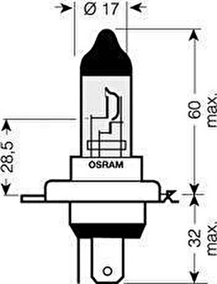 OSRAM Лампа H4 (к-т 2шт.) COOL BLUE INTENSE 60/55W 12V P43T BLI2DK (блистер) (H4, 64193CBI-02B)