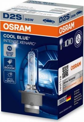OSRAM Лампа ксеноновая D2S 35Вт патрон P32D-2, (COOL BLUE INTENSE) (D2S, 66240CBI)
