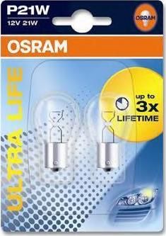 OSRAM Лампа OSRAM P21W 12V 21W7506ULT-02B (7506ULT-02B)