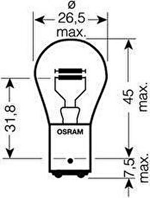 Osram 7528-02B лампа накаливания, фонарь сигнала тормож./ задний на YAMAHA MOTORCYCLES SZR