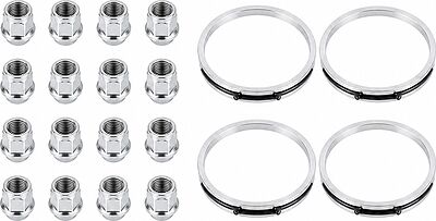 Монтажный комплект OZ Racing 81710050 для Ford и Mazda: 16 открытых гаек D27 M12x1,5, конус 60°, SW21, высота 21 мм, 4 кольца L 75/63,4 мм со стопорами
