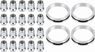 Монтажный комплект OZ Racing 81710199 для Infiniti и Nissan: 20 открытых гаек D24 M12x1,25, конус 60°, SW21, высота 25 мм, 4 кольца XL 79/66,1 мм со стопорами