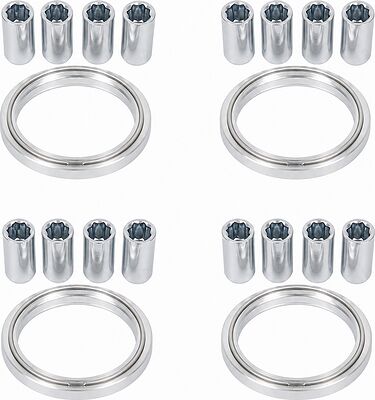 Монтажный комплект OZ Racing 81710494: 16 гаек DST20B M12x1,25, конус 60°, 4 кольца S 68/60,06 мм со стопорами