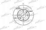 PATRON Диск тормозной передн CITROEN: C15 84-05, SAXO 96-03, VISA 84-91, ZX 91-97, ZX Break 93-97, PEUGEOT: 106 I 91-96, 106 II 96-, 205 I 83-87, 205 I кабрио 86-94, 2 (PBD1217)