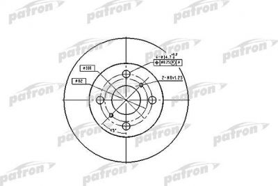 PATRON Диск тормозной передн TOYOTA: COROLLA 97-01, COROLLA 85-88, COROLLA 87-93, COROLLA Compact 92-95, COROLLA Compact 87-92, COROLLA FX Compact 85-87, COROLLA Liftb (PBD1423)