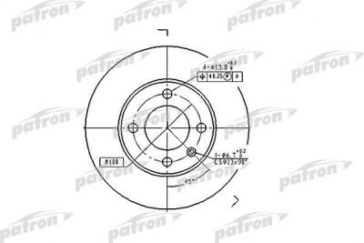 PATRON Диск тормозной передн AUDI: 80 75-78, 80 78-86, COUPE 80-88, SEAT: COR (PBD1516)
