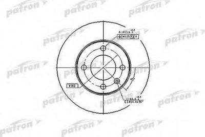 PATRON Диск тормозной передн AUDI: 80 72-78, 80 78-81, SEAT: CORDOBA 94-99, CORDOBA Vario 96-99, IBIZA II 93-99, VW: DERBY 81-84, GOLF I 74-83, GOLF II 83-92, JETTA I (PBD1518)