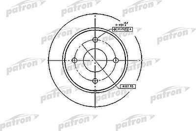 PATRON Диск тормозной задн FORD: FOCUS 98-04, FOCUS седан 99-04, FOCUS универсал 99-04, SCORPIO I 93-94, SCORPIO I седан 93-94, SCORPIO II 94-98, SIERRA 87-93, SIERRA (PBD1654)