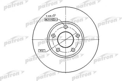 PATRON Диск тормозной передн AUDI: 100 90-94, 100 Avant 90-94, A4 95-00, A4 Avant 96-01, A6 94-97, A6 Avant 94-97 (PBD2650)